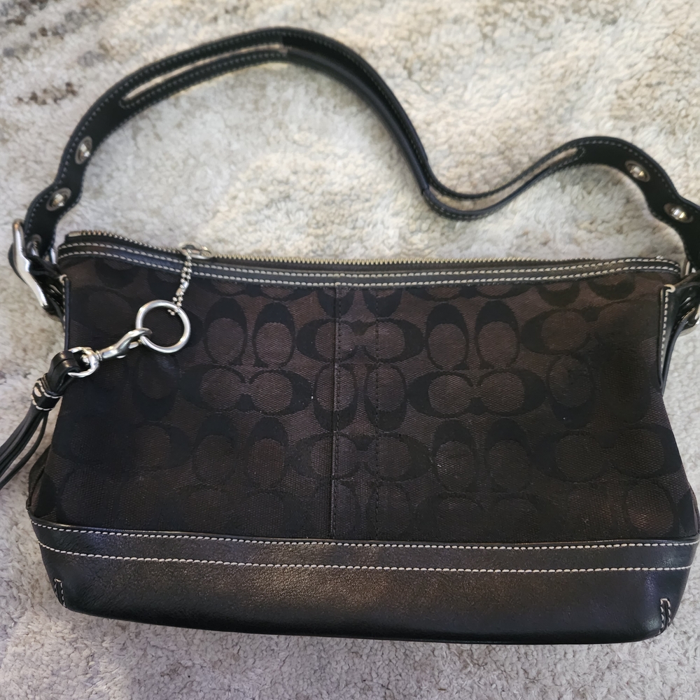 Coach Black Vintage Demi-style Monogram Bag